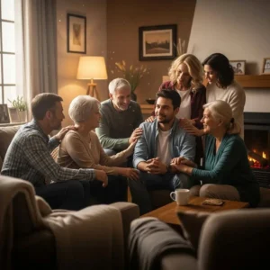 Family members providing emotional support during meth withdrawal and recovery