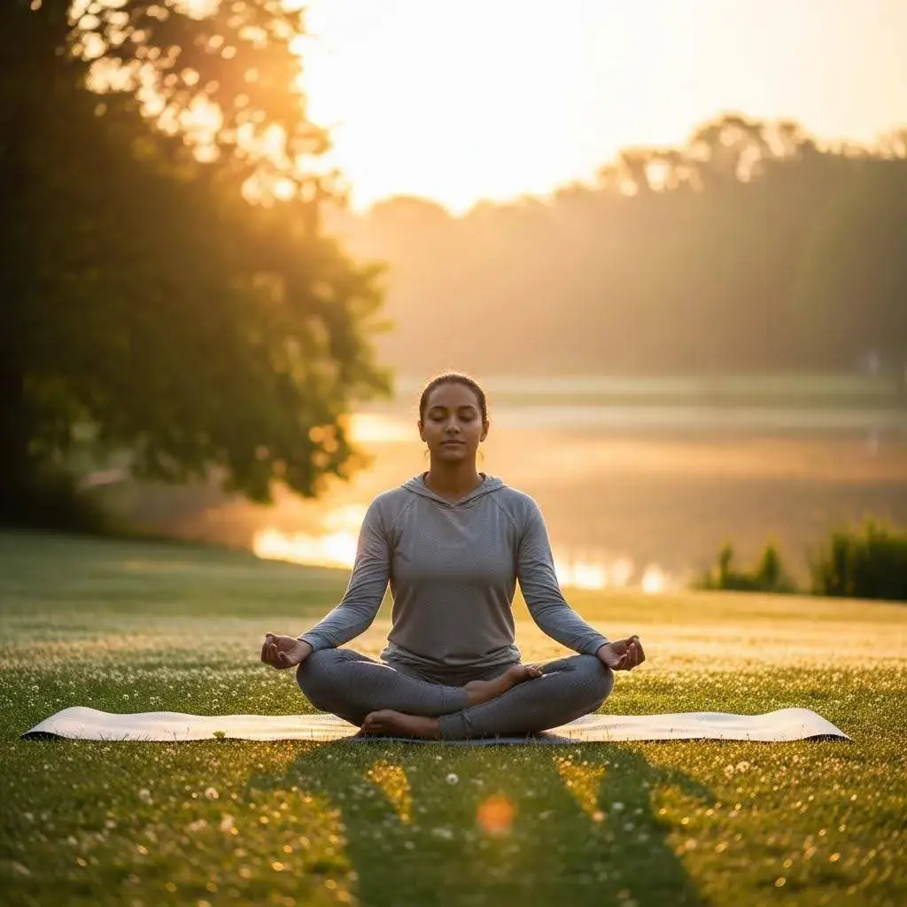 Individual practicing yoga in nature, illustrating the connection between exercise and neuroplasticity in recovery