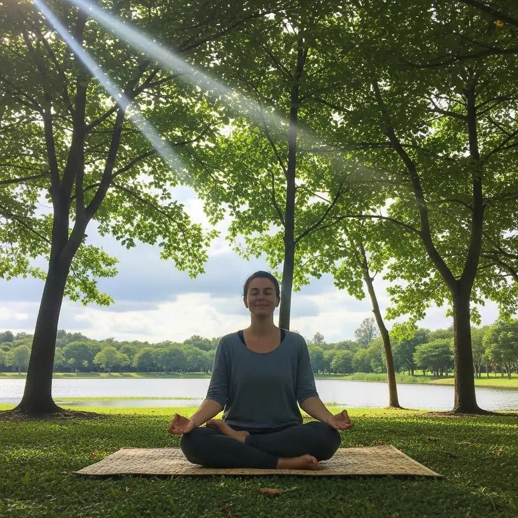 Person meditating in nature, embodying mindfulness practices for addiction recovery