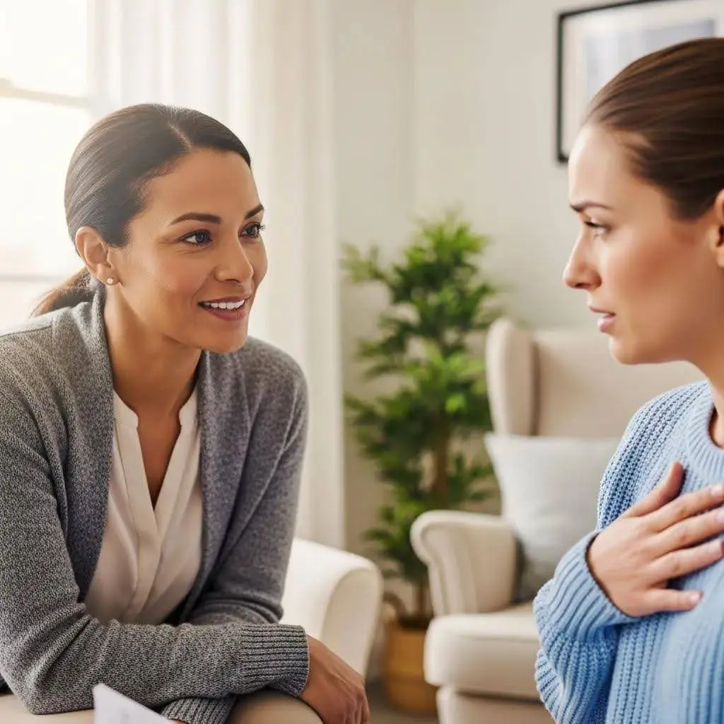 Therapist and client in a supportive one-on-one counseling session, illustrating the benefits of individual therapy